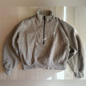Fear of God essentials half zip womens cropped pullover - xs